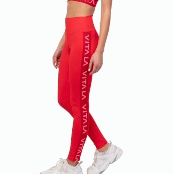 Revolve Vita LA red leggings sz L - Picture 2 of 8